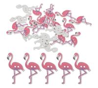 Pink Wooden Flamingo Buttons 50pcs Decorative Sewing Fasteners
