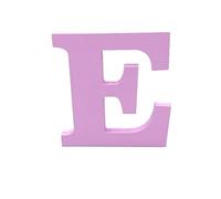 Pink Wooden MDF Letter E - Size 8cm Tall - Free Standing Wooden Letters for Arts & Crafts Personalized Name Decor