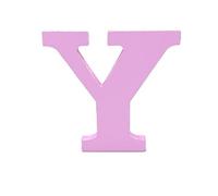 Pink Wooden MDF Letter Y - Size 8cm Tall - Free Standing Wooden Letters for Arts & Crafts Personalized Name Decor