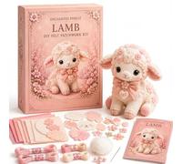 Pink Woodland Friends DIY Felt Patchwork Kit, DIY Creative Patchwork Art Craft, Magic Forest Animals 3D Felt Sewing Kit, Artisanal Fabric Stuffed Project, Creative Manual Sewing Craft (04#)
