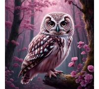 Pink Woodland Owl Jigsaw Puzzles for Adults 300 Pieces Hard Difficult Challenging puzzles for adults 300 pcs DIY Decoration Puzzle for Wall Decor Gifts