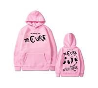 (Pink, XS) Rock The Cure The Head Tour Graphic Hoodie