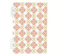 Pink Yellow Cross Stitch Notebook Journal, A5 College Notebook 60 Pages, Lined Binder Notebooks, Spiral Journal Journals for Girls College Stuff Man