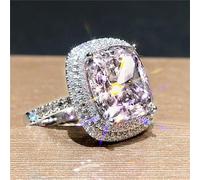 Pink Yellow White Square CZ Wedding Ring for Women Elegant Geometric Engagement Ring Jewelry Gift Trendy Unique Rings