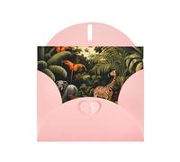 Pink YYHWHJDE Animals In The Rainforest Picture Greeting Card 6x4 in with Double-Sided Pearl Effect and Environmentally Friendly Ink