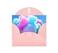 Pink YYHWHJDE Cotton Candy Printing Greeting Card for Christmas, Birthday, Valentine's Day, Wedding Anniversary, and Parties