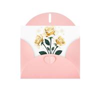 Pink YYHWHJDE Roses in the starry sky Picture Greeting Card 6x4 in with Double-Sided Pearl Effect and Environmentally Friendly Ink