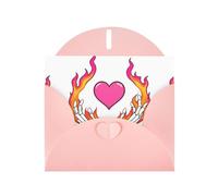 Pink YYHWHJDE Skeleton and passionate love Picture Greeting Card 6x4 in with Double-Sided Pearl Effect and Environmentally Friendly Ink