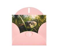 Pink YYHWHJDE snake Picture Greeting Card 6x4 in with Double-Sided Pearl Effect and Environmentally Friendly Ink