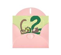 Pink YYHWHJDE Sunflower seeds earthworm snake Picture Greeting Card 6x4 in with Double-Sided Pearl Effect and Environmentally Friendly Ink