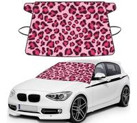Pink Zebra Print, Car Windshield Cover, Protective Windscreen Cover - Snow Ice Sun UV Dust Water Resistant - Fit for Most Cars