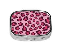 Pink Zebra Print,Meta Pill Box 2 Compartment Medicine Case,Portable Organizer,Rectangle Meta Portable Organizer Pill Box 145 Compartment Medicine Case