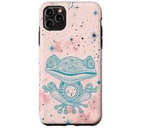 Pink Zen Energy Blue Mindfulness Spiritual Meditation Frog Case for iPhone 11 Pro Max