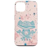 Pink Zen Energy Blue Mindfulness Spiritual Meditation Frog Case for iPhone 13