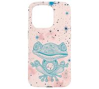 Pink Zen Energy Blue Mindfulness Spiritual Meditation Frog Case for iPhone 15 Pro
