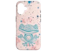 Pink Zen Energy Blue Mindfulness Spiritual Meditation Frog Case for iPhone 16
