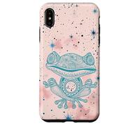 Pink Zen Energy Blue Mindfulness Spiritual Meditation Frog Case for iPhone XS Max