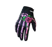 (pink500) Skull Rose Motocross Bicycle Gloves Mtb Off-road Mountain Bike Guantes Motorcycle Hard Shell Gloves Outdoor Sport Cycling Glove