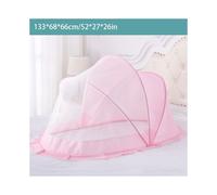(PinkACS, L) Crib Repellent Mosquito Net Tent For Baby Bed Infant Foldable Kids Portable