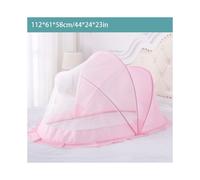 (PinkACS, M) Crib Repellent Mosquito Net Tent For Baby Bed Infant Foldable Kids Portable
