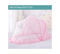 (PinkACS, S) Crib Repellent Mosquito Net Tent For Baby Bed Infant Foldable Kids Portable