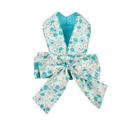 Pinkaholic New York Amabel Dog Harness Flower Pattern Fashionable Cute Spring Summer Harness for Small Dogs, Aqua, Small