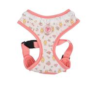 Pinkaholic New York Amara Dog Harness (Over-The-Head) Flower Pattern Fashionable Cute Spring Summer Harness for Small Dogs, Indian Pink, Small