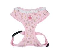 Pinkaholic New York Amara Dog Harness (Over-The-Head) Flower Pattern Fashionable Cute Spring Summer Harness for Small Dogs, Light Pink, Medium