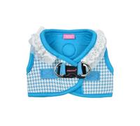 Pinkaholic New York Davina Dog Vest Harness (Step-in) Houndstooth Pattern Fashionable Cute Spring Summer Harness for Small Dogs, Blue, Small