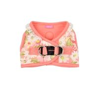 Pinkaholic New York Lilibeth Dog Vest Harness (Step-in) Flower Pattern Fashionable Cute Spring Summer Harness for Small Dogs, Indian Pink, Large