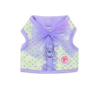 Pinkaholic New York Mabel Jacket Dog Harness Heart Pattern Fashionable Cute Spring Summer Harness for Small Dogs, Violet, Small