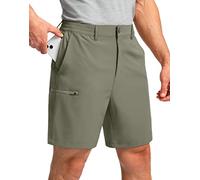 Pinkbomb Men's Golf Shorts with 6 Pockets Stretch Quick Dry Hiking Work Dress Shorts for Men, Grey Sage, 3X-Large