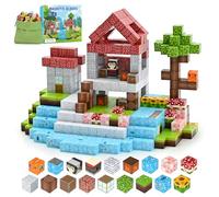 PINKCAT 100PCS Magnetic Building Blocks, Montessori Sensory Toys for Kids