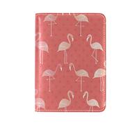 Pinkcrane Birds USA Passport Holder Real Leather Cover Case for Travel Men Women