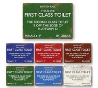 PINKCROW METAL SIGN Railway Station British Rail Metal Sign First class Toilet Vintage man cave, shed hobby, model trains various sizes and colours