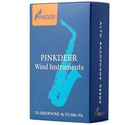 PINKDEER Alto Saxophone Reeds Strength 2.5, Traditional Reeds for Alto Saxophone, Thinner Vamp Cut for Ease of Play, French Cut Design (10 Pack)