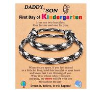 PINKDODO First Day of School Bracelet Mommy and Me Bracelets Mother Son Back to School Gifts, 11 Inches, Nylon, no gemstone