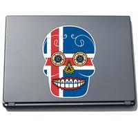 Pinkelephant 210 x 154 mm Skull - Island - Iceland Decals for Laptop