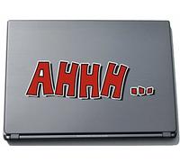 Pinkelephant Comic 080 210 mm Funny Scene AHHH... Sticker Skin for Laptop