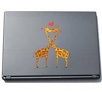 pinkelephant Laptop Skin lovely034 - Sweet heart - Giraffe kissing - 210 x 208 mm Sticker