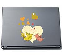 Pinkelephant lovely011 210 x 220 mm Sweet Heart - Birds in Love Sticker Skin for Laptop