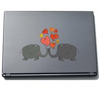 Pinkelephant lovely062 210 mm Sweet Heart - Elephants with Mice Sticker Skin for Laptop