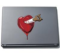 Pinkelephant Misc2-Hearts7 210 x 209 mm Crazy Creepy Heart Sticker Skin for Laptop