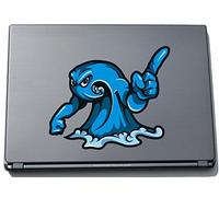 pinkelephant Sport 035 210 x 130 mm Mad Dolphin Fish Sticker Skin for Laptop