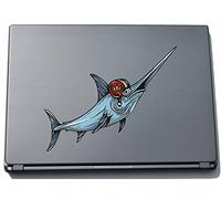 Pinkelephant Sport 098 150 x 188 mm Mad Fish Sticker Skin for Laptop