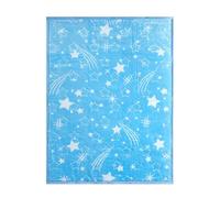 Pinkfairy Baby Blankets, Super Soft for Boys Girls, Lightweight Fluffy Kids Blanket Unisex Newborn Gift Box for Toddler Nursery Cute Embossed Design,110x140cm (Blue Star)