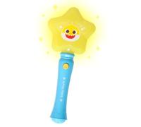 Pinkfong Baby Shark Starlight Wand - Light Up Glow Stick Toy for Toddlers | Light-up wand with 3-color LED show, night starlight beam, and included batteries for theme park, party & sensory play