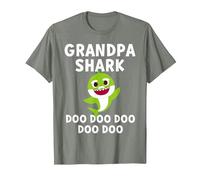 Pinkfong Grandpa Shark Official T-Shirt T-Shirt, Men, Olive Heather, Medium