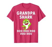 Pinkfong Grandpa Shark Official T-Shirt T-Shirt, Men, Red Heather, Medium