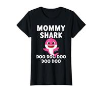 Pinkfong Mommy Shark Official T-shirt T-Shirt, Women, Black, Medium